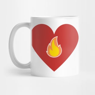 Fire Heart - Red and Orange Mug